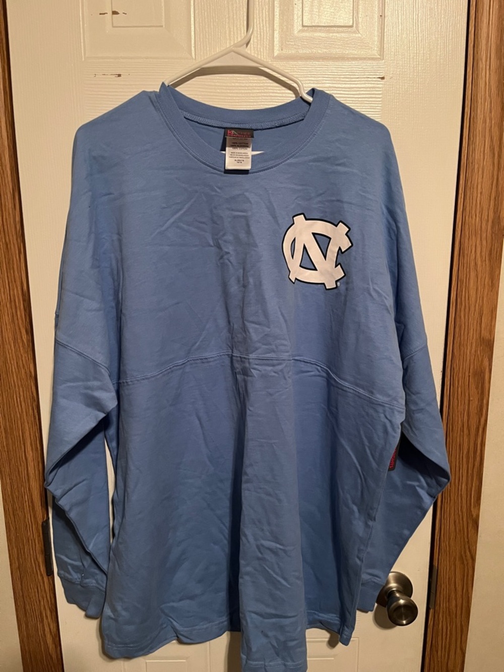 Knights Apparel Light Blue Long Sleeve Shirt with White Logo